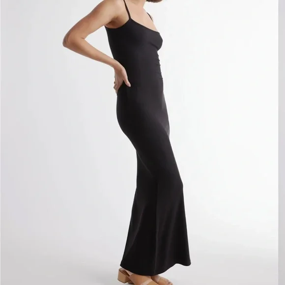 Quince Tencel Rib Black Maxi Dress, small. EUC! - Picture 2 of 9